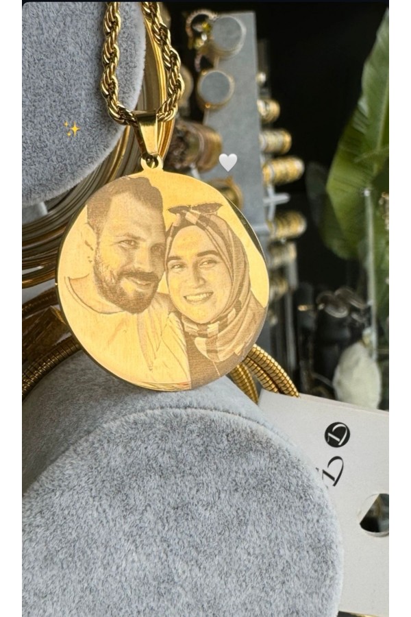 Kişiye Özel Resimli Çelik Kolye