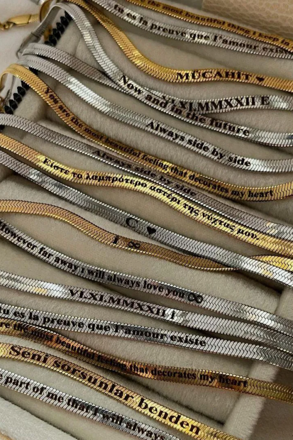 Kişiye Özel Yazılı Bileklik - Tek Adet Kişiye Özel Yazılı Bileklik - Tek Adet