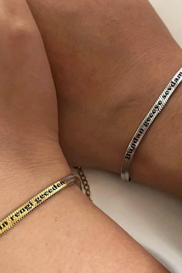 Kişiye Özel Yazılı Bileklik - Tek Adet Kişiye Özel Yazılı Bileklik - Tek Adet