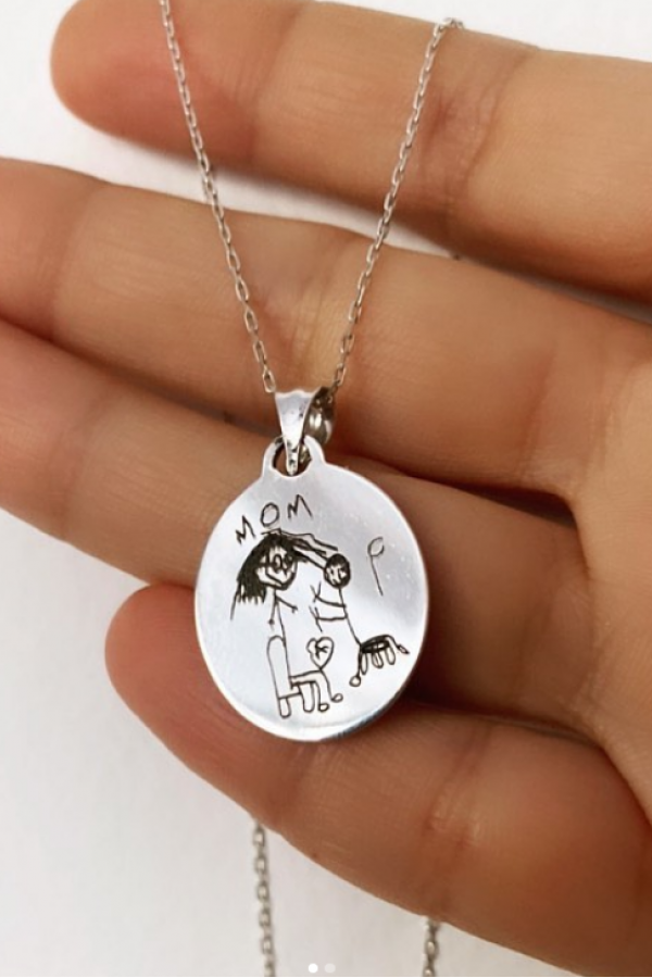 Kişiye Özel Resim Çizimli Kolye Kişiye Özel Resim Çizimli Kolye